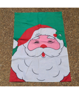 Santa Flag Double Side 28&quot; x 40&quot; Bright Colors Winter Christmas - £6.07 GBP