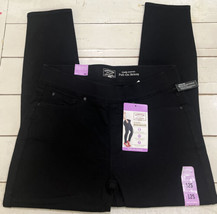 Levi Strauss Signature Women Jeans Pull On Skinny Black Stretch Denim 12... - $26.73