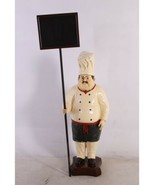 Colossal 4foot Restaurant Cook Statue Holding Chalkboard (wod) - £5,573.62 GBP