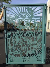 Dolphins Metal Gate, Custom Art Pedestrian Walk Thru Entry Steel Garden_... - $1,149.00