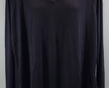 L2) Banana Republic Woman V Neck Long Sleeve Black Top XXL Stretch - $19.79