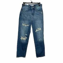 Willow &amp; Root Women The Vintage Dad Jeans Distressed Relaxed Fit Denim 2... - $22.57