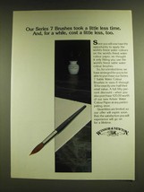 1990 Winsor &amp; Newton Ad - Series 7 Sable Water Colour Brushes - $18.49