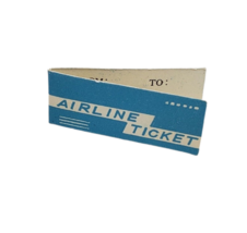 VINTAGE 1960&#39;s IDEAL TAMMY DOLL BLUE + WHITE AIRLINE TICKET TRAVEL SET J... - $19.00