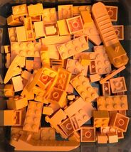 Lego 100 piece Orange Lego lot full of bricks, blocks Variety of Sizes L... - $12.95
