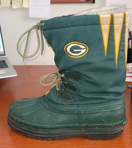 Green Bay Packers Boots Sz.11 NFL Classic Green Team Logo With Liner Rug... - $48.51