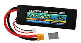Common Sense RC Lectron Pro 7.4V 5200mAh 35C Lipo Battery with XT60 Connector +  - £31.98 GBP