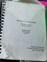 Rocky Horror Picture Show Broadway Original Script - Opening Night 11/15/2000 - £790.83 GBP