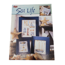Sea Life Cross Stitch Booklet Leisure Arts 3240 Boat Fish Lighthouse Bir... - $14.84