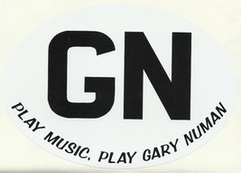 Gary Numan Gn Play Music Play Gn Black Vinyl Letter Oval Sticker Gb Style - £2.94 GBP