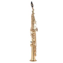 Brass Straight Soprano Sax Saxophone Bb B Flat Woodwind Instrument Natur... - $470.99