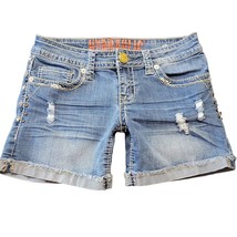 Hydraulic Bailey Women Shorts Size 4 Blue Jean Stretch Grunge Distressed... - $13.50