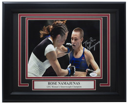 Thug Rose Namajunas Signed Framed 8x10 UFC Photo vs Michelle Waterson JSA - £100.01 GBP
