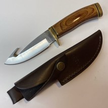 Buck Knife 191 ZIPPER USA Walnut Brass With Brown Genuine Leather  Sheath - $113.85