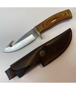 Buck Knife 191 ZIPPER USA Walnut Brass With Brown Genuine Leather  Sheath - $113.85