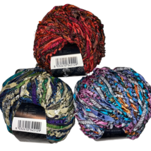 Filatura Di Crosa Sesamo Bulky Ribbon Art Yarn Multicolor Nylon Cotton - £8.02 GBP