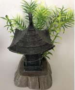 1-Top Fin Underwater Worlds Zen House Ornament Plastic Plant and Ceramic... - $13.85