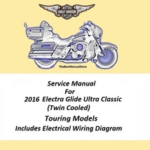 2016 Harley Davidson Ultra Classic(Twin Cooled)Touring Models Service Manual - £20.41 GBP