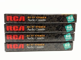 Lot of 4 RCA RC60 Hi-Fi Stereo Blank Audio Cassette Tapes 60 Minute Sealed - £7.83 GBP