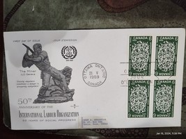 Canada FDC First Day Issue anniversary  International labour organization 1969 - $9.98