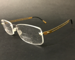 Lindberg Eyeglasses Frames COL.60 Matte Gold Rectangular Rimless 54-18-140 - $74.58
