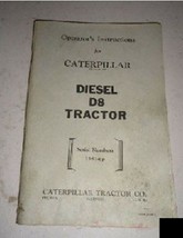 Caterpillar Cat Diesel D8 Tractor Operators Instruction Manual - £14.03 GBP