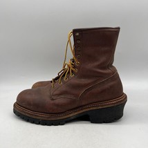 Red Wing Shoes 4418 Mens Brown Round Toe Lace Up Leather Logger Boots Size 9.5 - £94.66 GBP