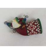 Vintage Colorful Christmas Santa Claus Hanging Stars 2.5&quot; x 4&quot; Figurine ... - $147.58 MXN