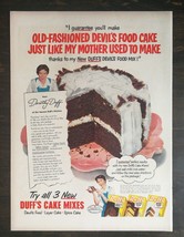 Vintage 1951 Duff&#39;s Cake Mixes Full Page Original Ad 622 - £5.53 GBP