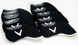 10pcs Black For CALLAWAY GOLF Headcover Set Neoprene Golf Head Cover Iro... - £18.30 GBP