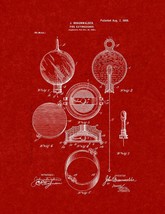 Fire Extinguisher Patent Print - Burgundy Red - $7.95+