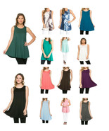 USA Made Casual Sleeveless Womens A Line Tunic Shirt Dress - $27.37 CAD