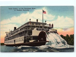 Postcard Kentucky The Delta Queen Steam Boat Tennessee River In Western KY 1951 - £5.09 GBP