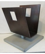 Mid-Century Modern Industrial Age Wood and Steel Magazine Rack - €342,14 EUR