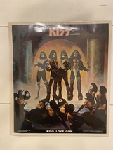 Vtg 1977 Kiss POSTER/STICKER Aucion By-Rite 8x10 Love Gun In Protective Sleeve - £35.77 GBP