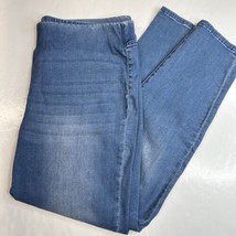 Soft Surroundings Pull On Skinny Jean XL (18) High Rise Stretch Blue Denim *Flaw - £11.72 GBP
