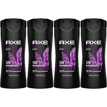4-New AXE Body Wash 12h Refreshing Scent Excite Crisp Coconut &amp; Black Pe... - $31.88