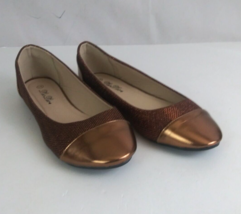 Luo Luo Aimme Bronze Glittery Metallic Women&#39;s Slip On Flats Size 10 - £15.48 GBP