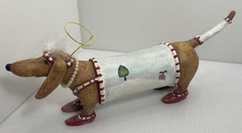 Patience Brewster Dachshund With Halo Dept56 KRINKLES Xmas Dog Figurine 13” - £22.55 GBP