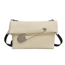 Women Messenger Bag Quality Leather Wide Strap Female Shoulder Bag Solid Casual  - £29.56 GBP