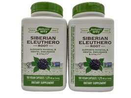Nature&#39;s Way Siberian Eleuthero – 1,275 mg Adaptogenic Herb, 180 Vegetar... - $18.99