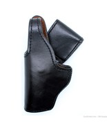 LH S&amp;W 39 59 4&quot; Black Plain Leather Gould &amp; Goodrich Duty Holster - $29.60