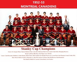 Montreal Canadiens 1952-53 8X10 Team Photo Hockey Nhl Picture Stanley Cup Champs - $4.94