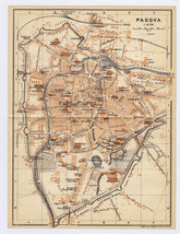 1928 Original Vintage City Map Of Padua Padova / Veneto / Italy - £21.49 GBP