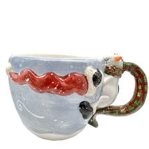 Bella Casa by Gant Mug 8 oz Wintery Snowman Christmas - £8.61 GBP