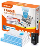 Travel Vacuum Bags with Prtable Electric Pump Combo 6 Pack Vacuum Seal B... - £41.50 GBP