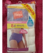 New Women&#39;s White Cotton Tagless Briefs Fruit of the Loom 8 pack Size 6 - £10.26 GBP