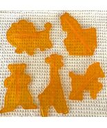 1960&#39;s 5 Orange Plastic Cookie Cutters Circus Zoo Animals Bear Horse Zeb... - €10,97 EUR