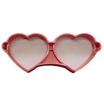 6x Heart Shape Sunglasses Fondant Cutter Cupcake Topper 1.75 IN USA FD5030 - £6.42 GBP