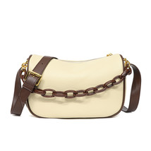 Genuine Leather Women Shoulder Bag Fashion Ladies Handbag Designer Wide Strap Ch - £37.32 GBP